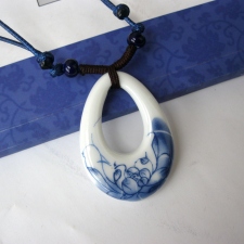 荷塘月色 水滴 陶瓷项链 毛衣链