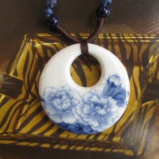 青花瓷瓷片项链
